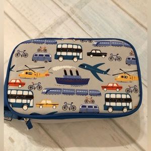 2/$5🛍️ Kids School Lunch Bag Airplanes Blue Silver New